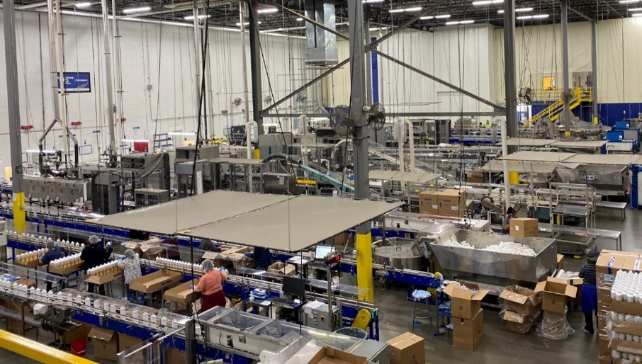 Shrink Sleeve Labeling Lines In the Main Packaging Room